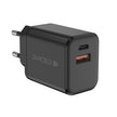 Зарядно Dviced, 35W, GaN, USB-C + USB-A, черен