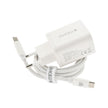 Зарядно Dviced, 35W, GaN, USB-C + USB-A, бял