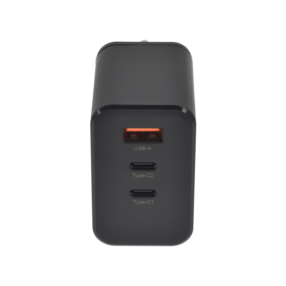 Зарядно Dviced, 65W, GaN, USB-C + USB-A, черен