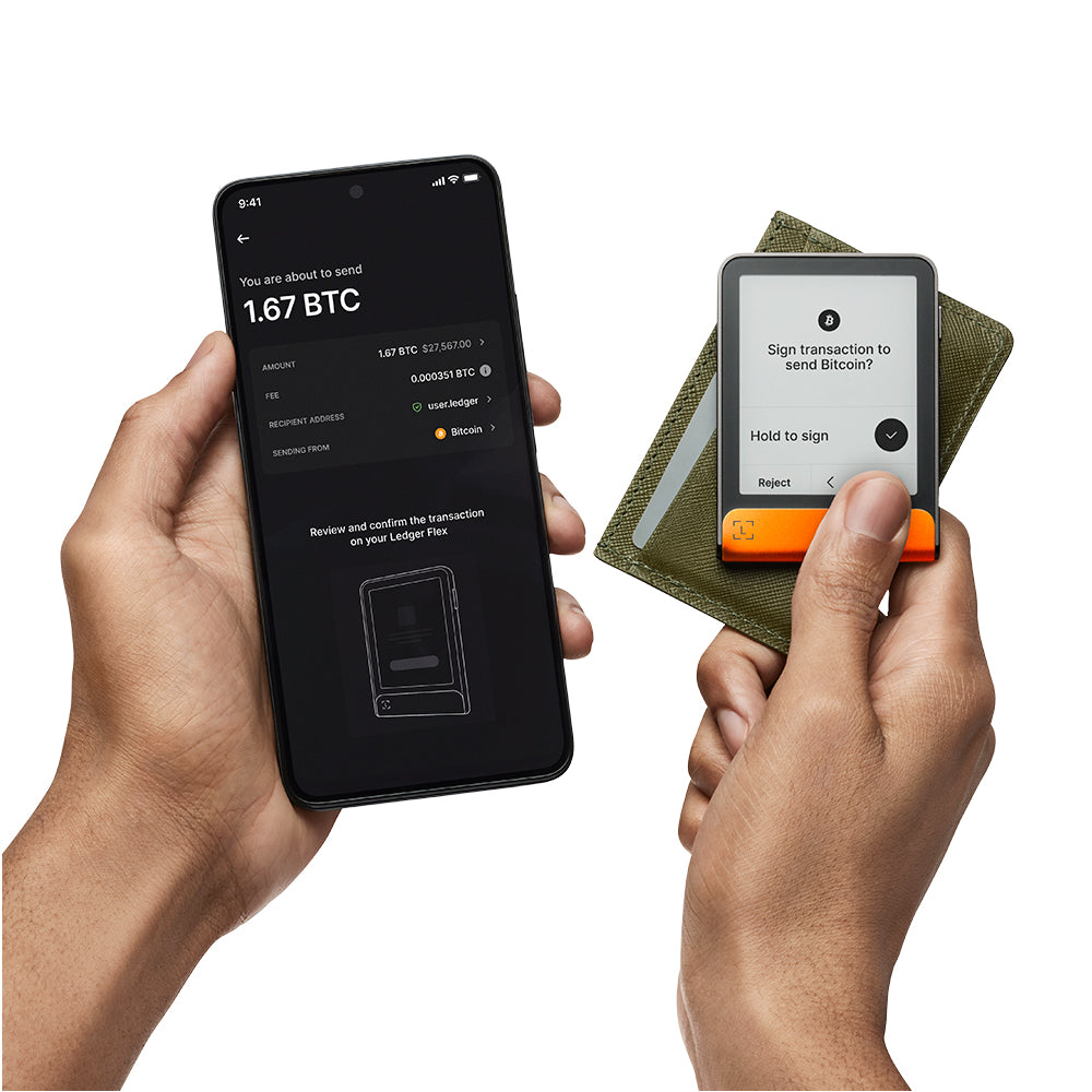 Ledger Flex Hardware Wallet incl. Ledger Recovery Key - Bitcoin Orange