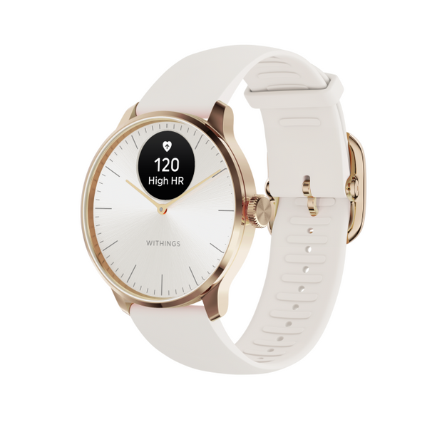 Withings Scanwatch Light / 37mm (Activity, Sleep Tracker / Stainless steel, fkm wristband, sapphire glass) - Sand