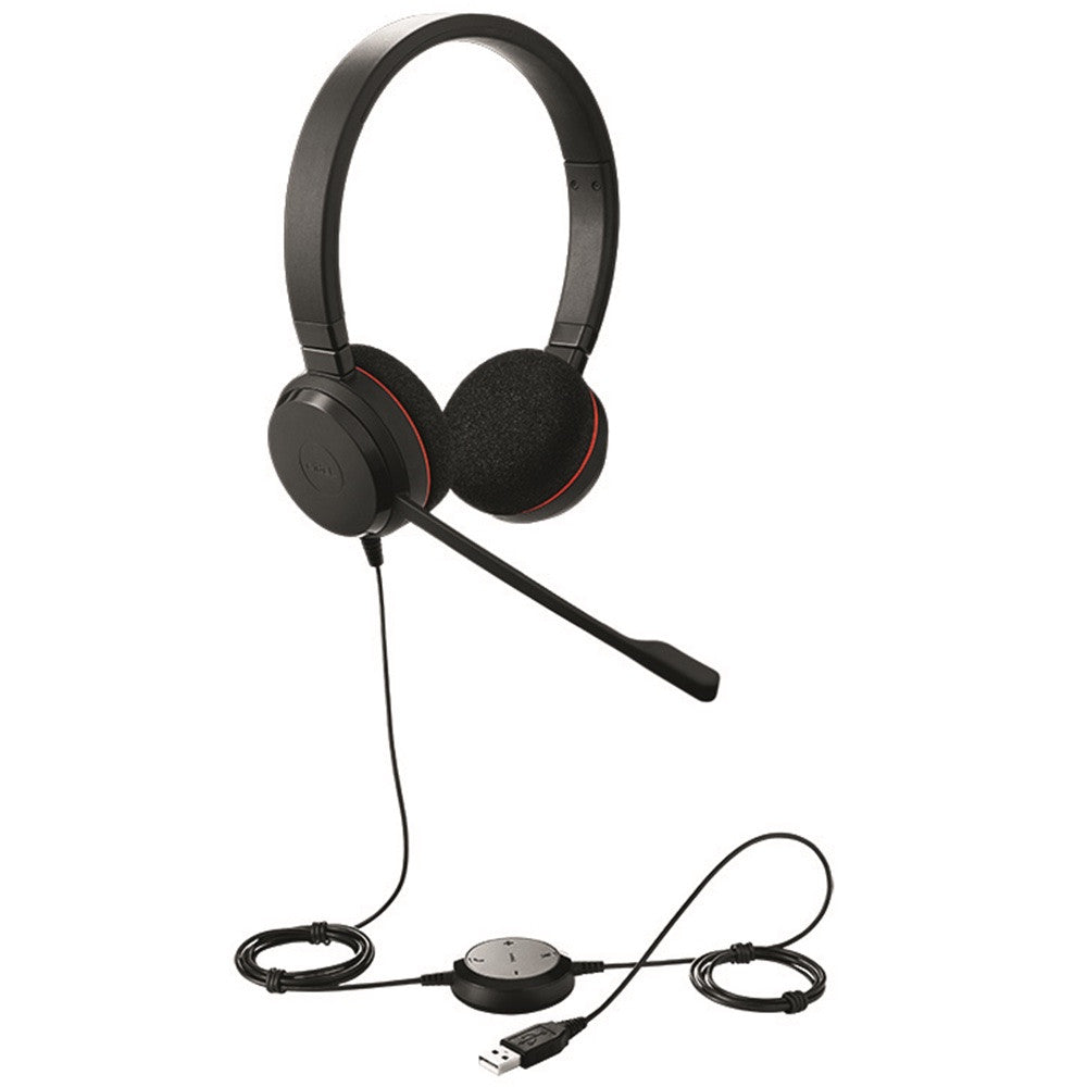 Jabra Evolve 20 MS стерео слушалки с NC и USB-C/A