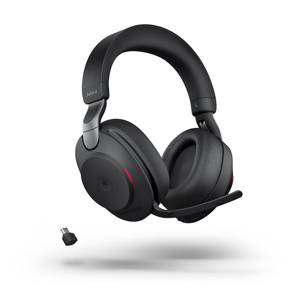 Jabra Evolve2 85 UC Stereo Link380 USB-C – черни слушалки