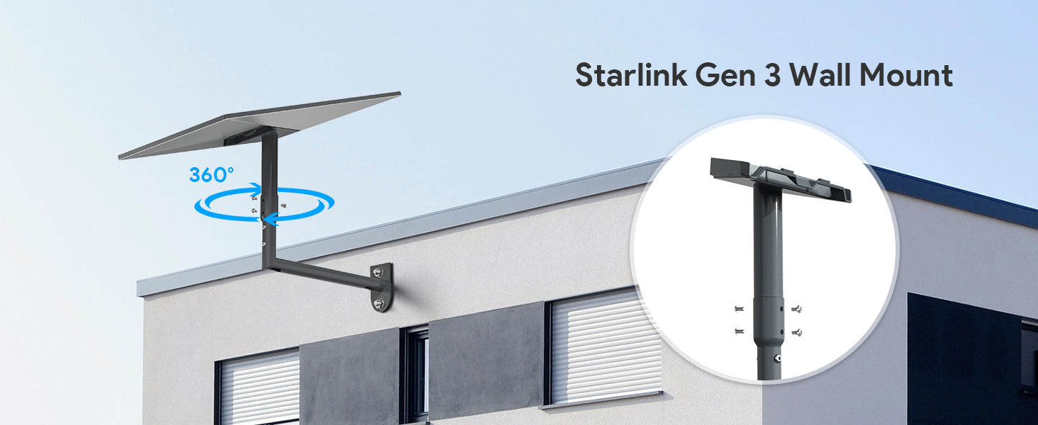 Starlink Standard Gen 3 V4 L-образна стенна стойка с адаптер