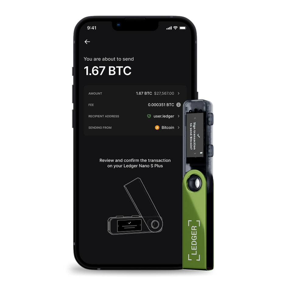 Ledger Nano S Plus Hardware Wallet - Oxidate Green