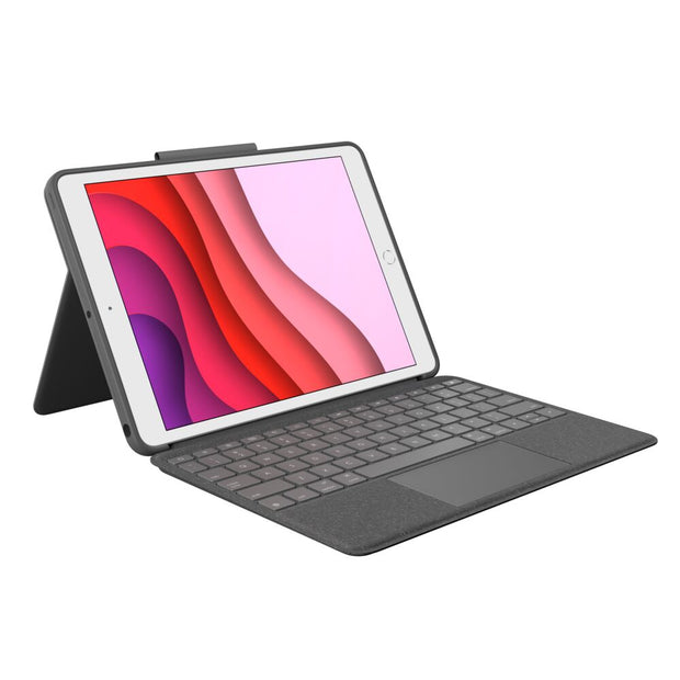 Клавиатура Logitech Combo Touch за iPad (7th; 8th; and 9th gen) - Графит - UK