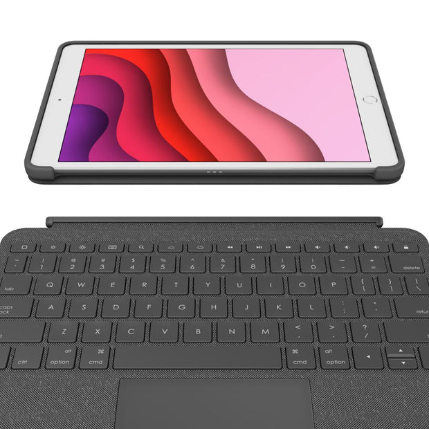 Клавиатура Logitech Combo Touch за iPad (7th; 8th; and 9th gen) - Графит - UK