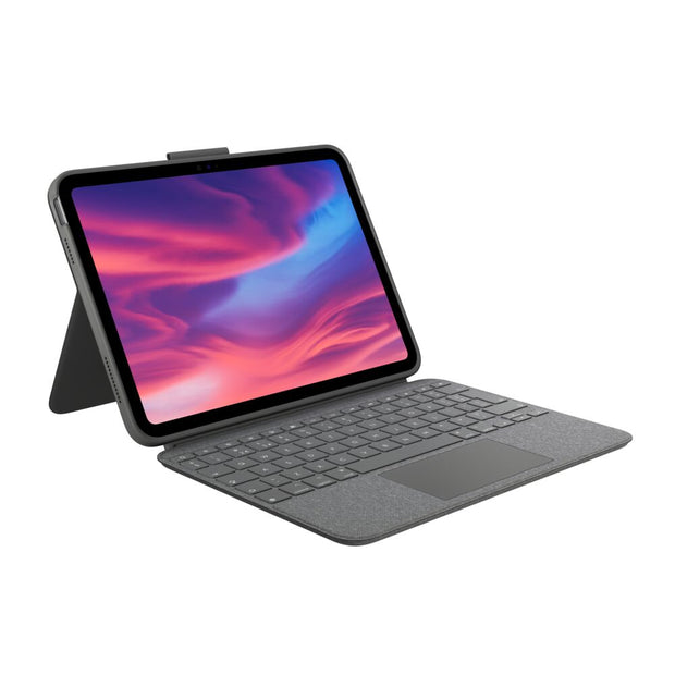 Клавиатура Logitech Combo Touch за iPad (10th gen) - Oxford Grey - UK