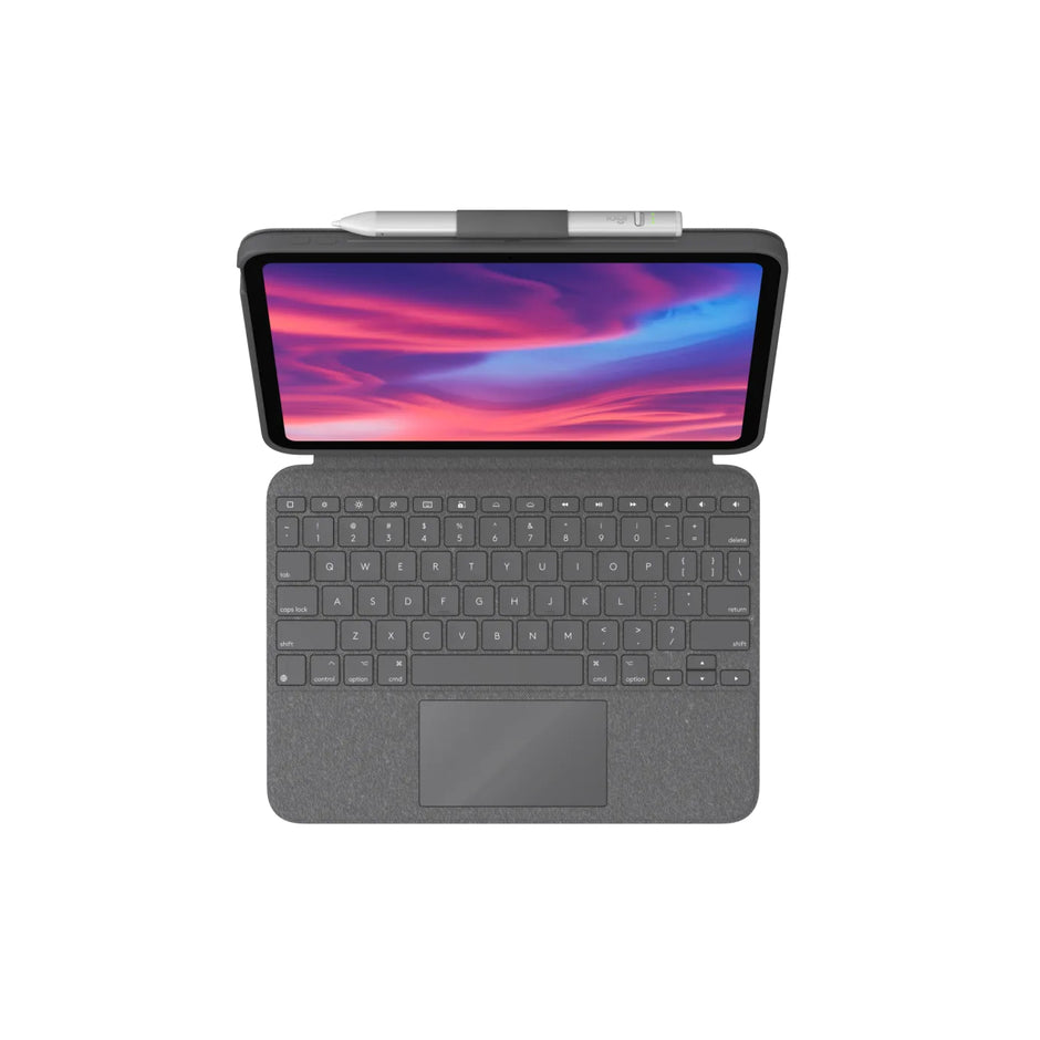 Клавиатура Logitech Combo Touch за iPad (10th gen) - Oxford Grey - UK