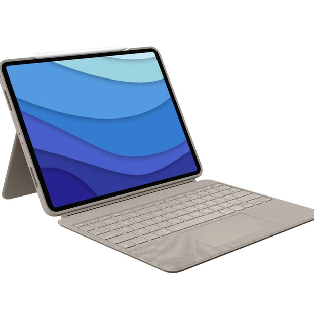 Клавиатура Logitech Combo Touch за iPad Pro 12.9-inch (5th and 6th gen) - Sand - US