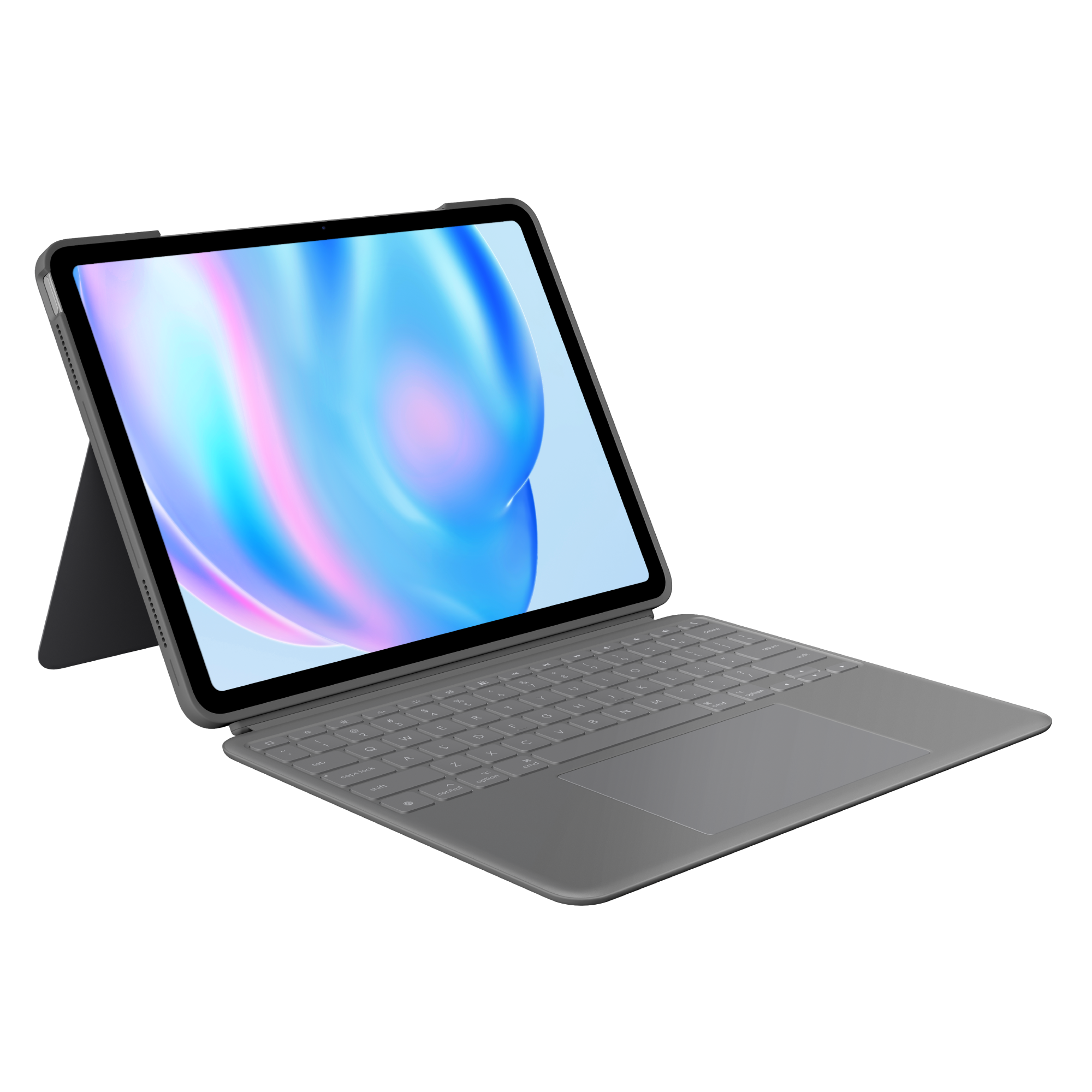 Клавиатура Logitech Combo Touch за iPad Air 13-inch (M2)-OXFORD-935OLD948,EMEA - Сива - US INT'L