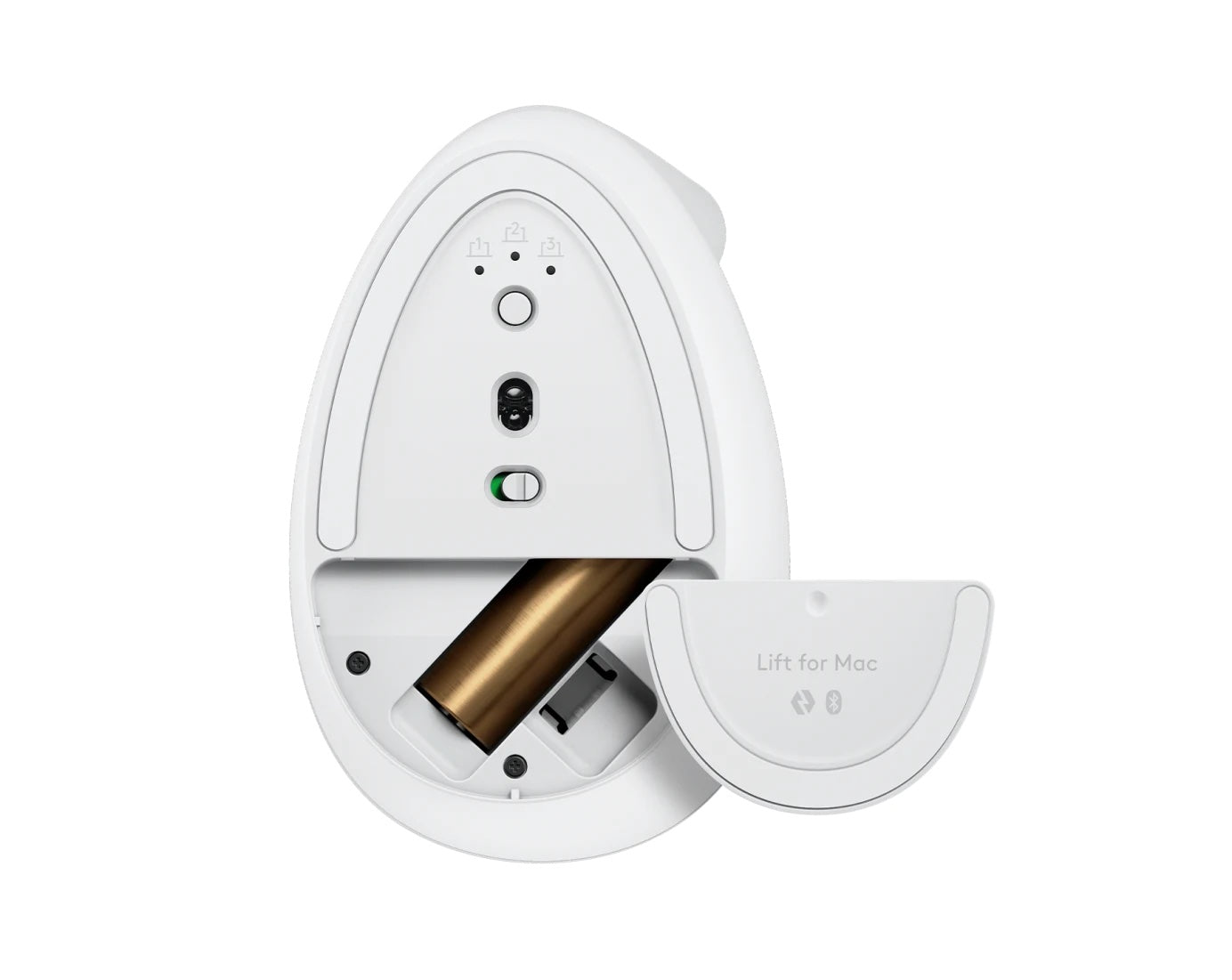 Мишка Logitech Lift for Mac Vertical Ergonomic - светъл