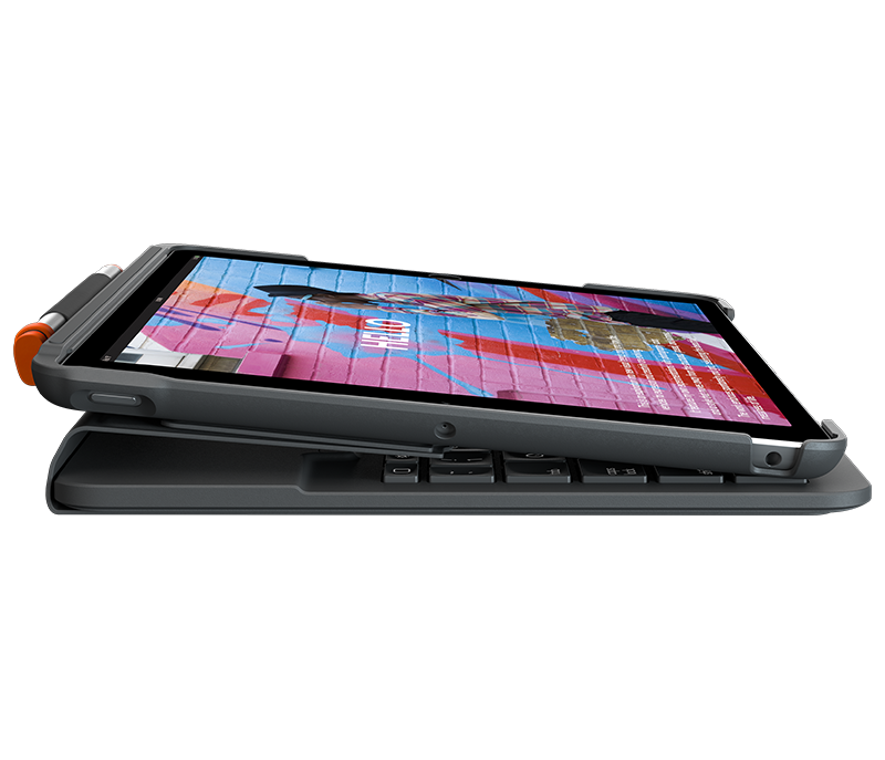 Клавиатура Logitech Slim Folio за iPad (7th; 8th; & 9th gen) - Графит - UK