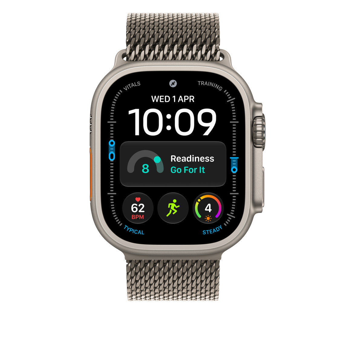 49mm Natural Titanium Milanese Loop - Large