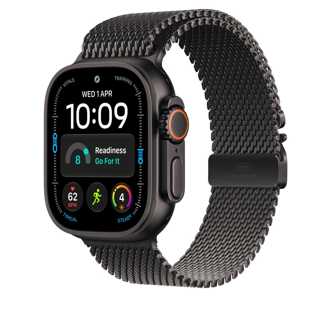 49mm Black Titanium Milanese Loop - Small