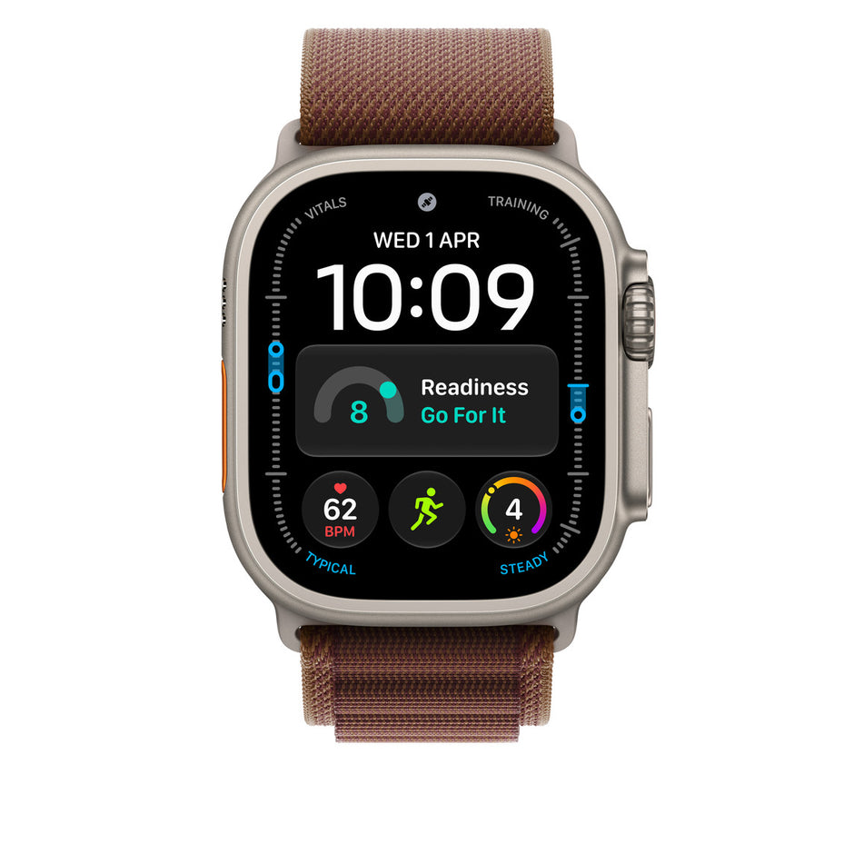 49mm Burgundy Alpine Loop - Medium - Natural Titanium Finish