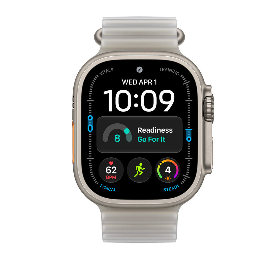 49mm Translucent Grey Ocean Band - Natural Titanium Finish