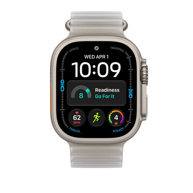 49mm Translucent Grey Ocean Band - Natural Titanium Finish