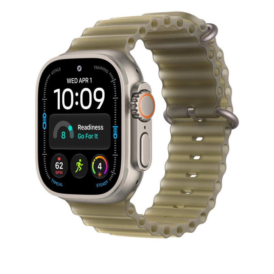 49mm Translucent Kelp Ocean Band - Natural Titanium Finish