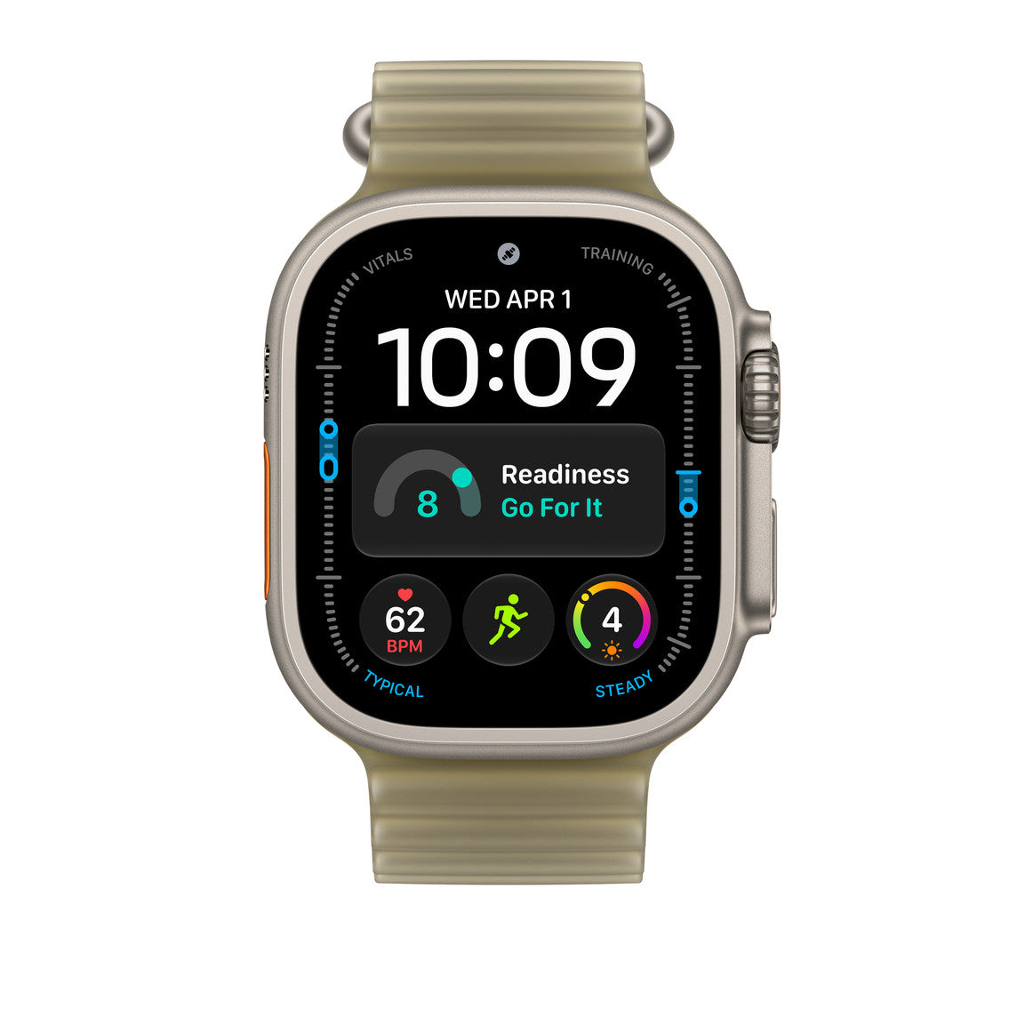 49mm Translucent Kelp Ocean Band - Natural Titanium Finish