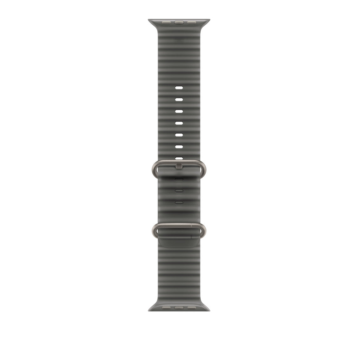 49mm Translucent Black Ocean Band - Natural Titanium Finish