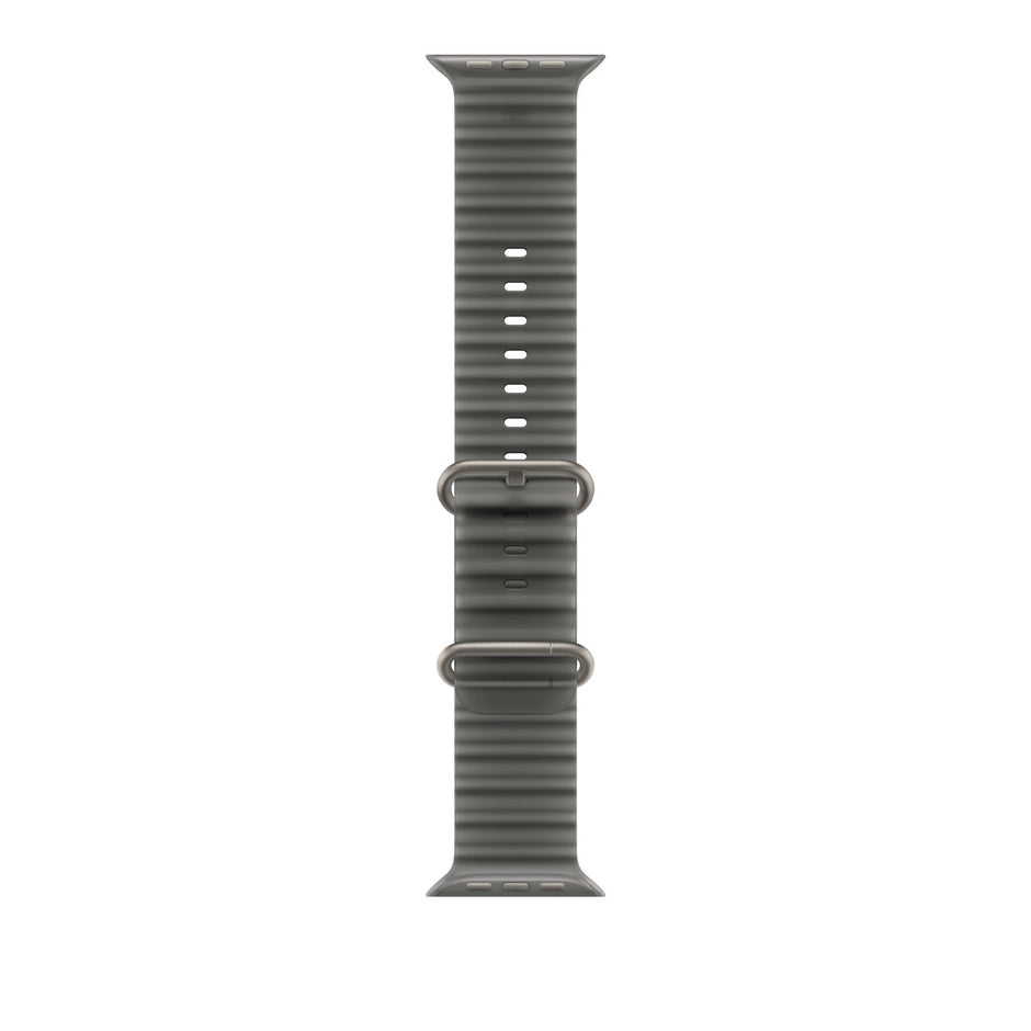49mm Translucent Black Ocean Band - Natural Titanium Finish