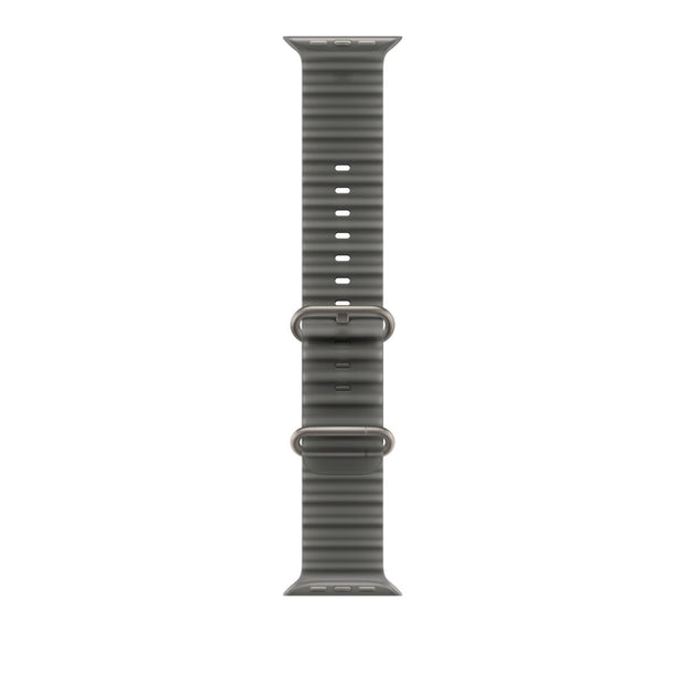 49mm Translucent Black Ocean Band - Natural Titanium Finish