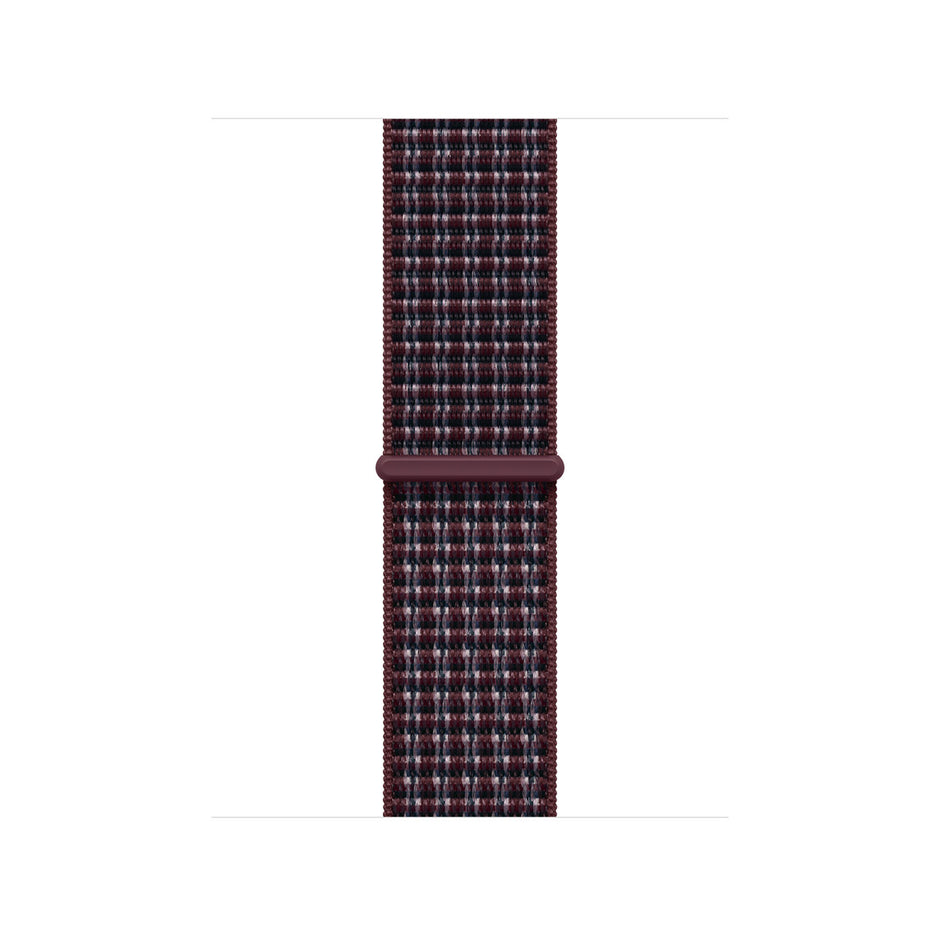 42mm Burgundy Plaid Sport Loop