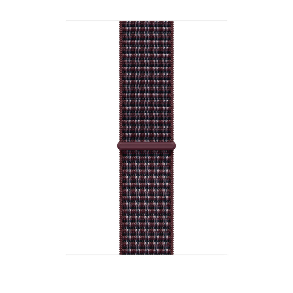 46mm Burgundy Plaid Sport Loop