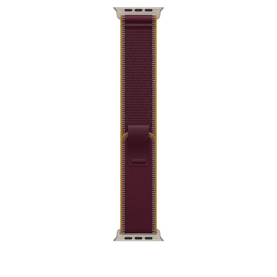 49mm Burgundy Trail Loop - S/M - Natural Titanium Finish