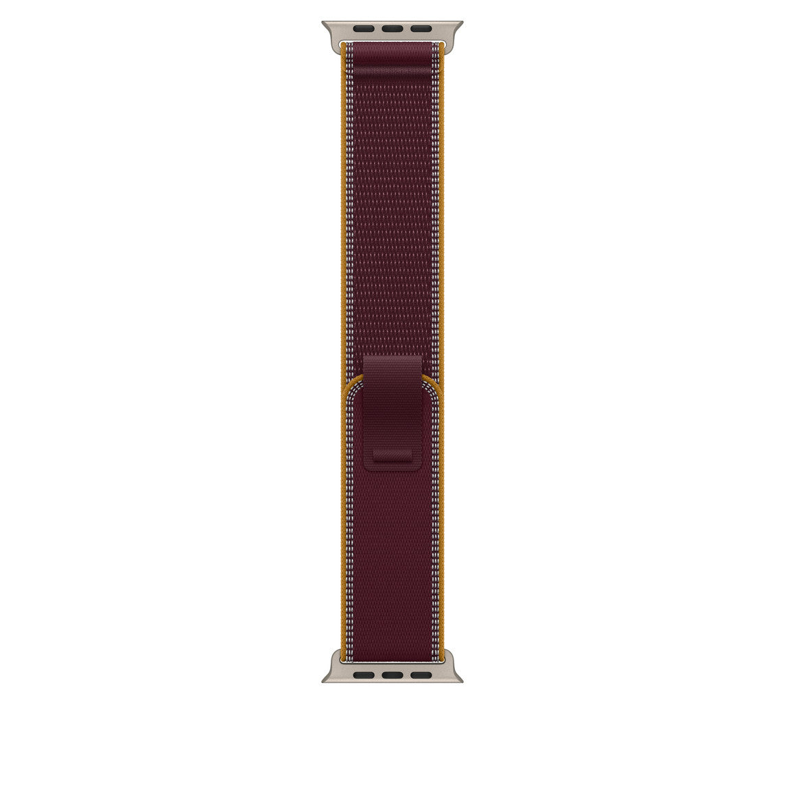 49mm Burgundy Trail Loop - M/L - Natural Titanium Finish