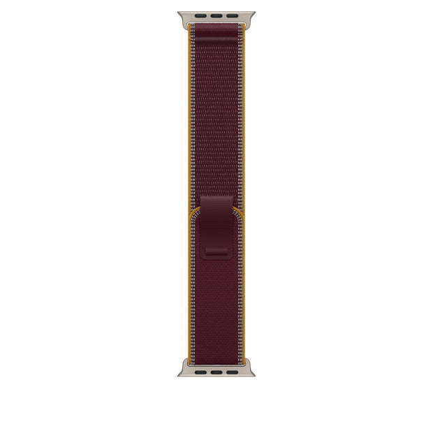 49mm Burgundy Trail Loop - M/L - Natural Titanium Finish