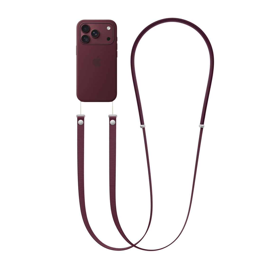 Apple Crossbody Strap - Burgundy
