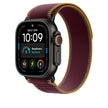 49mm Burgundy Trail Loop - S/M - Black Titanium Finish