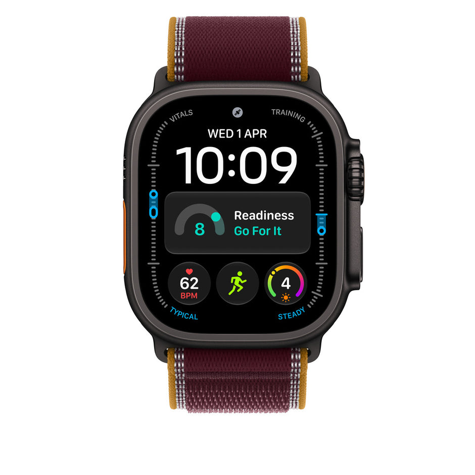 49mm Burgundy Trail Loop - S/M - Black Titanium Finish