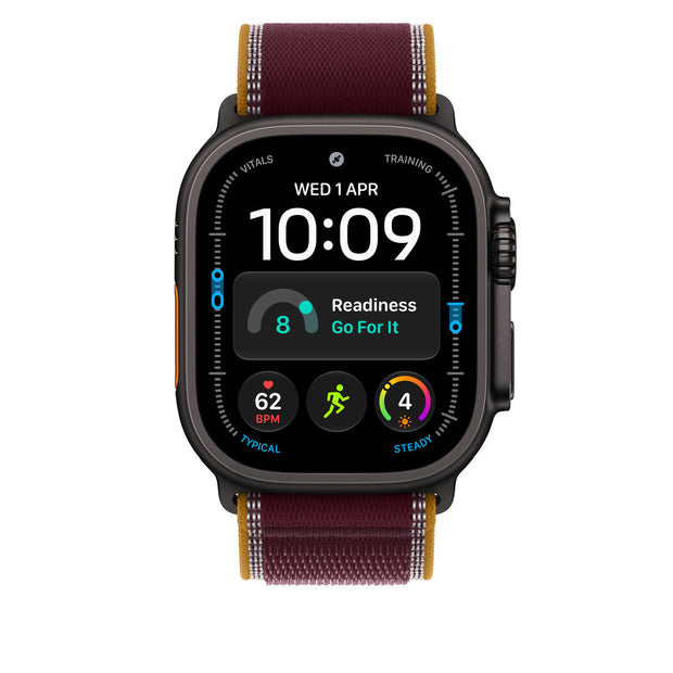 49mm Burgundy Trail Loop - M/L - Black Titanium Finish