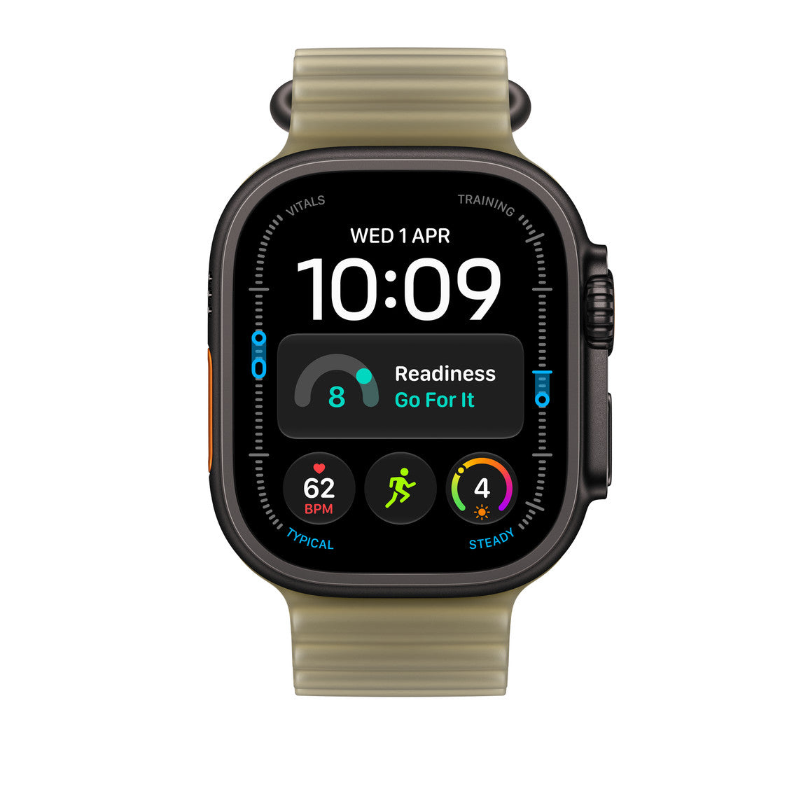 49mm Translucent Kelp Ocean Band Extension - Black Titanium Finish