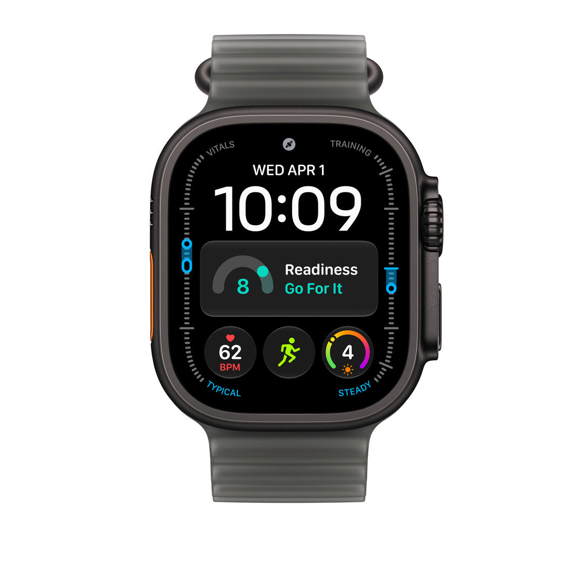 49mm Translucent Black Ocean Band - Black Titanium Finish