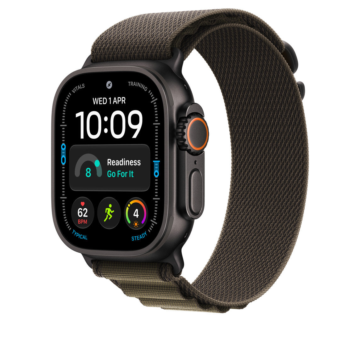 49mm Dark Olive Alpine Loop - Small - Black Titanium Finish
