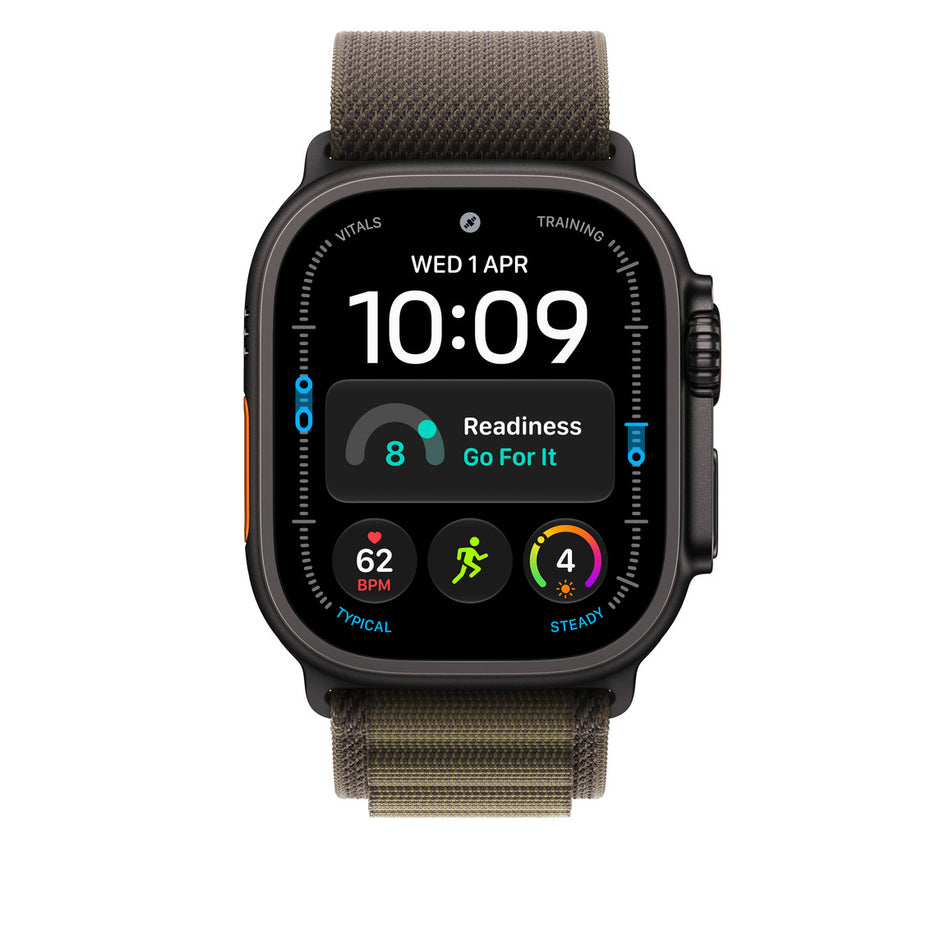 49mm Dark Olive Alpine Loop - Medium - Black Titanium Finish