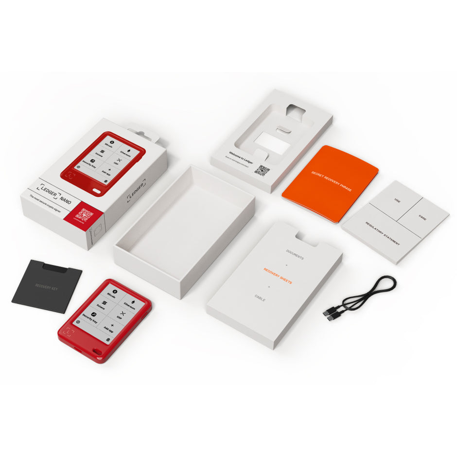 Ledger Nano Gen 5 Hardware Wallet incl. Ledger Recovery Key - Cherry Red