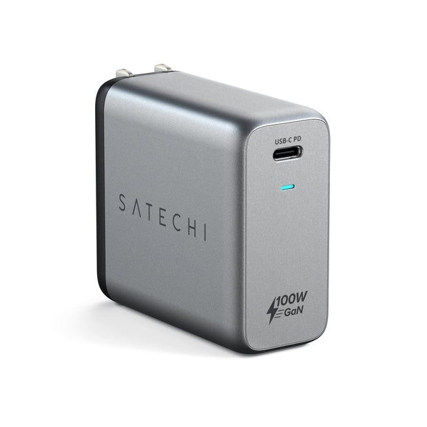 Зарядно Satechi, 100W, GaN, USB-C, сив