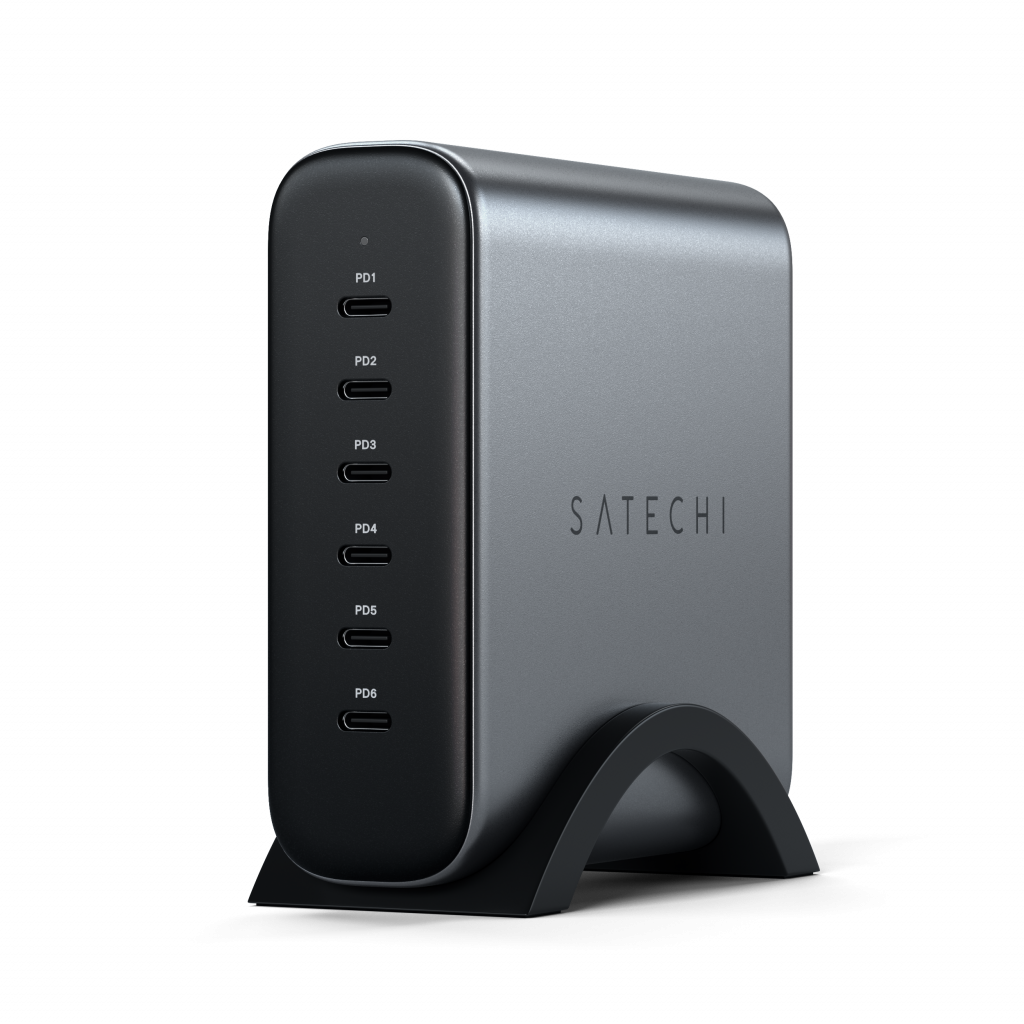 Зарядно Satechi, 6 порта, 200W, USB-C, сив