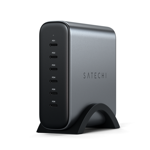 Зарядно Satechi, 6 порта, 200W, USB-C, сив