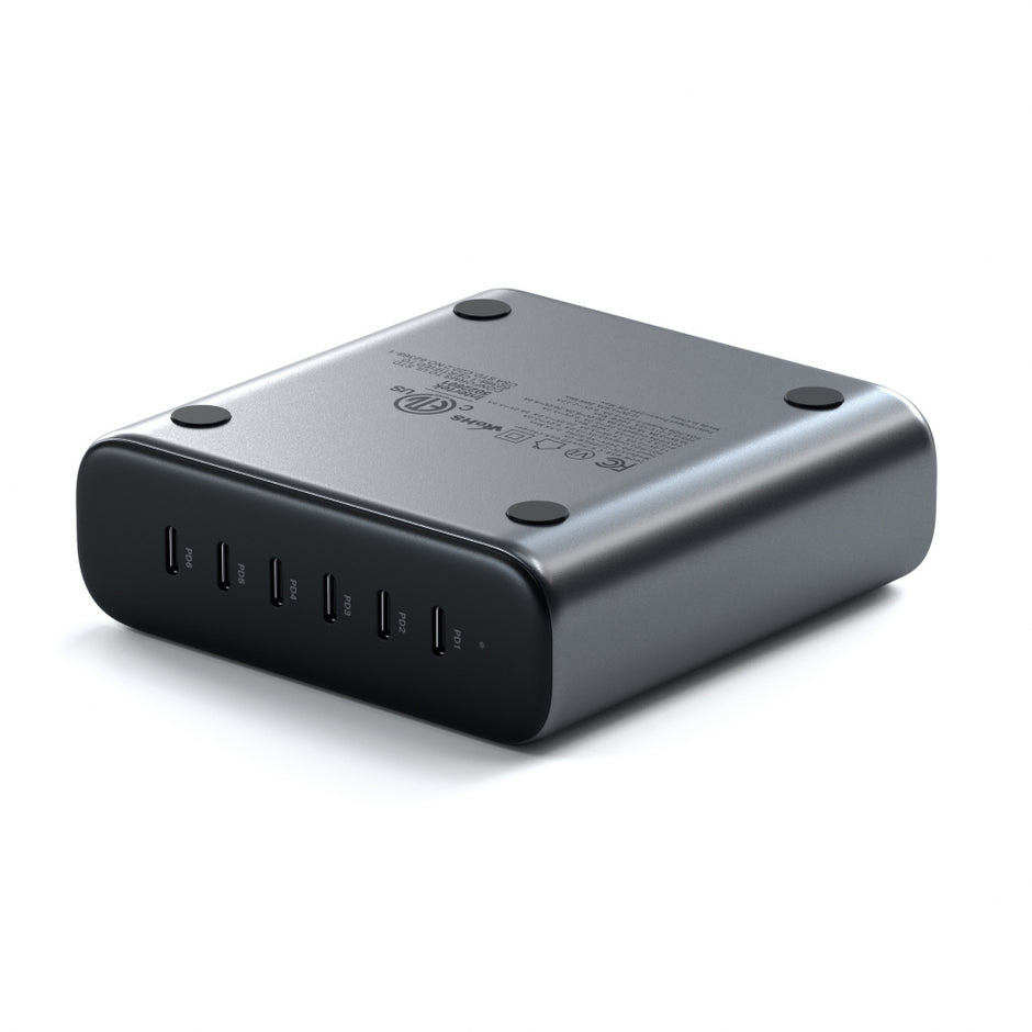 Зарядно Satechi, 6 порта, 200W, USB-C, сив