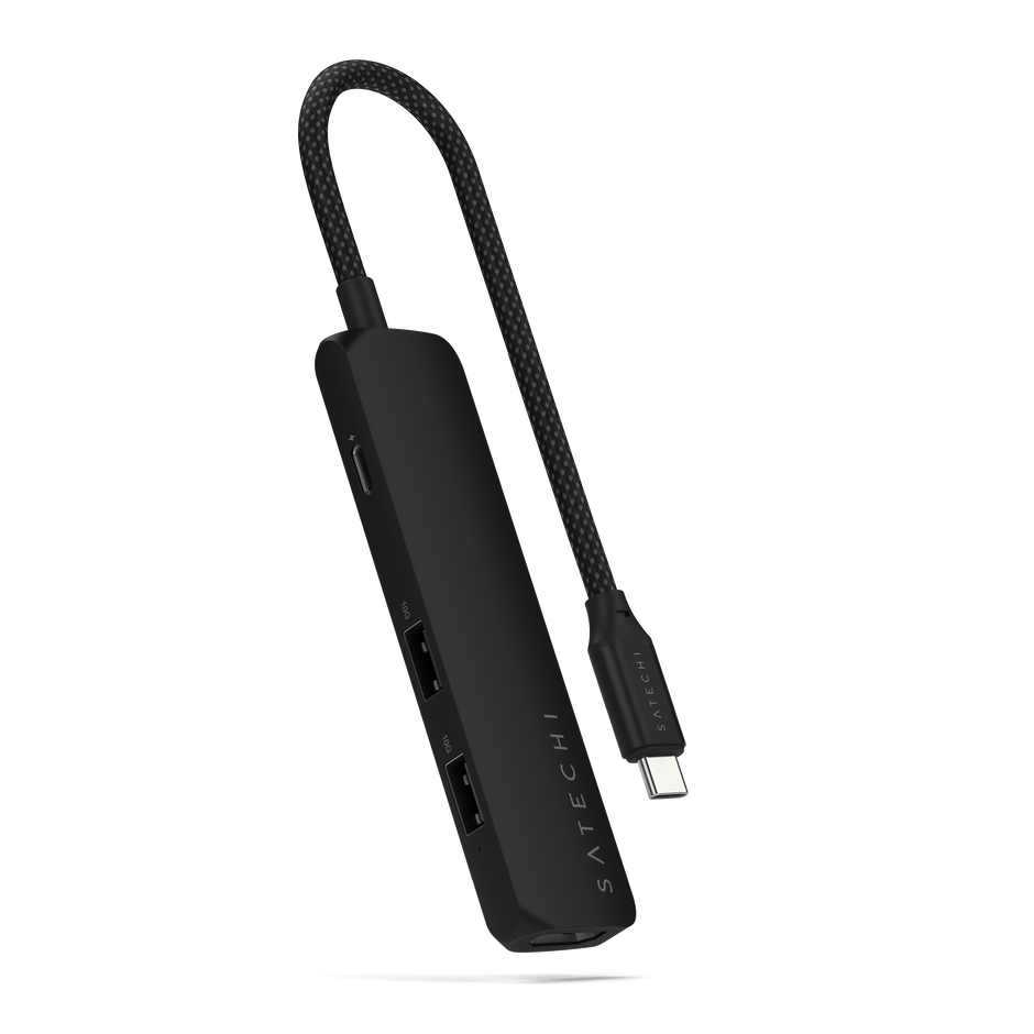 Satechi 4-in-1 USB-C Slim Multiport Adapter 4K - Black