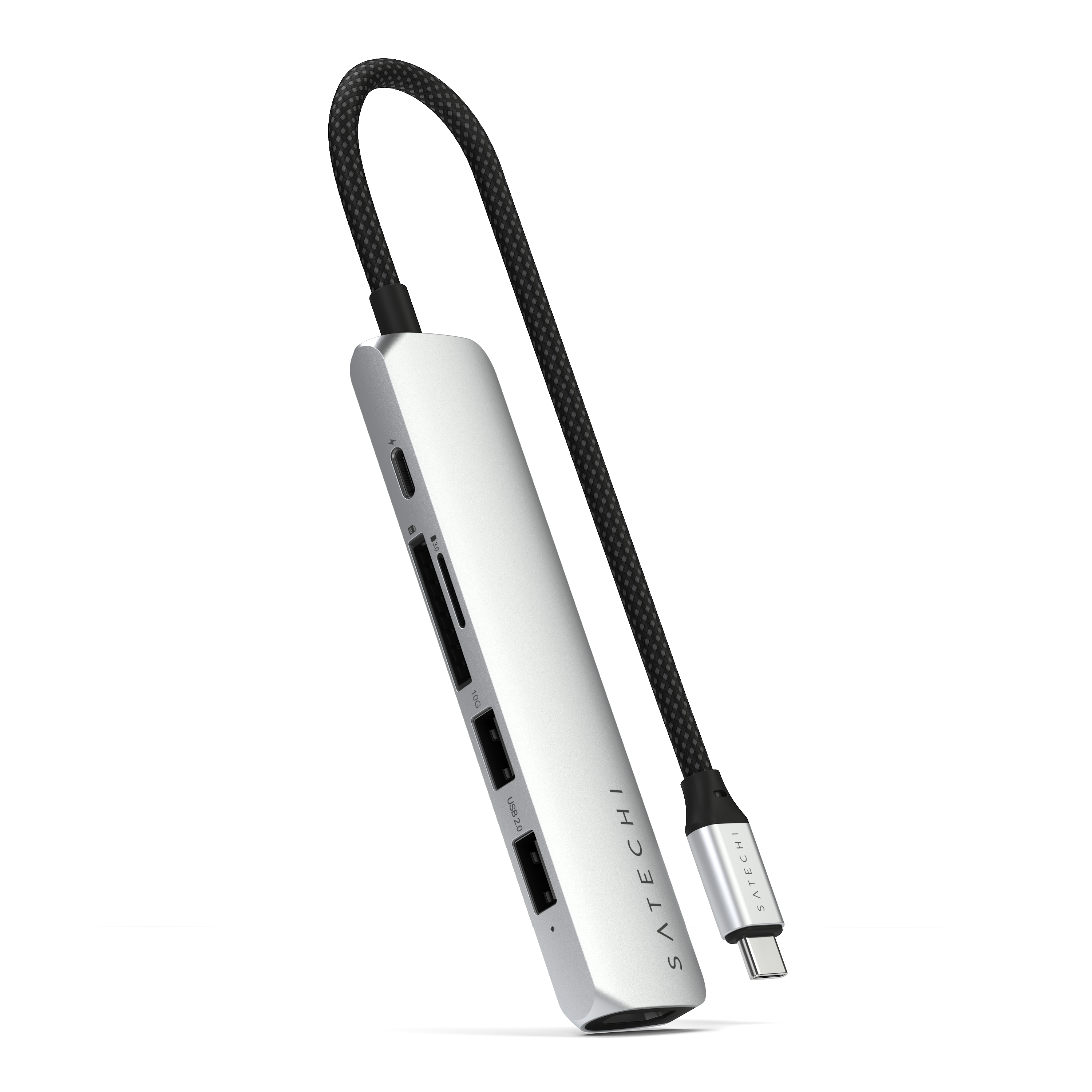 Satechi 6-in-1 USB-C Slim Multiport Adapter - Silver