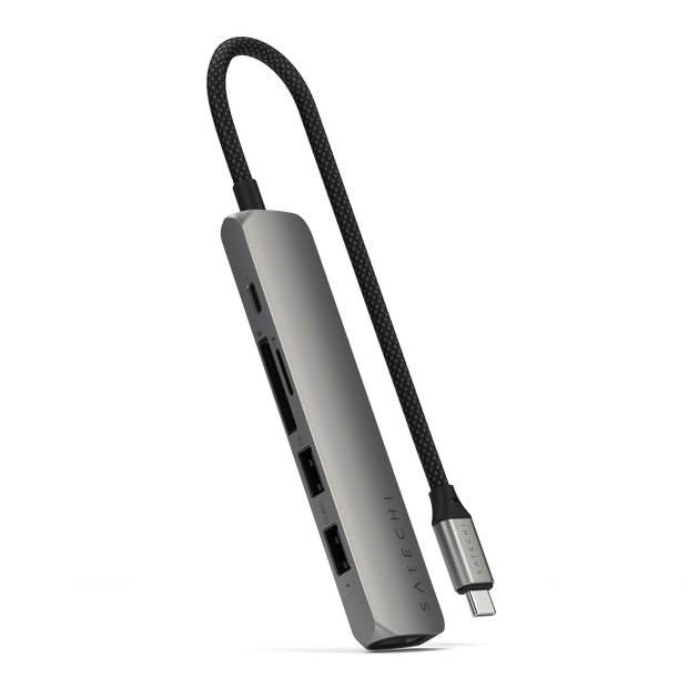 Satechi 6-in-1 USB-C Slim Multiport Adapter - Space Grey