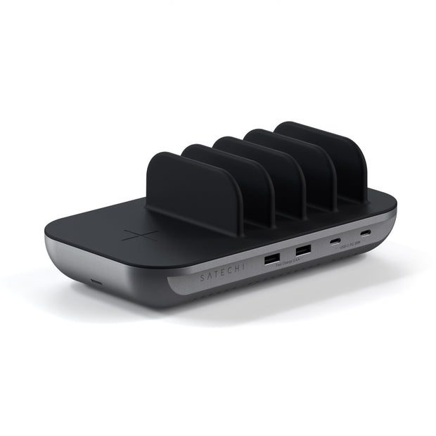 Зареждаща станция Satechi - Dock 5, USB-C + USB-A, сив