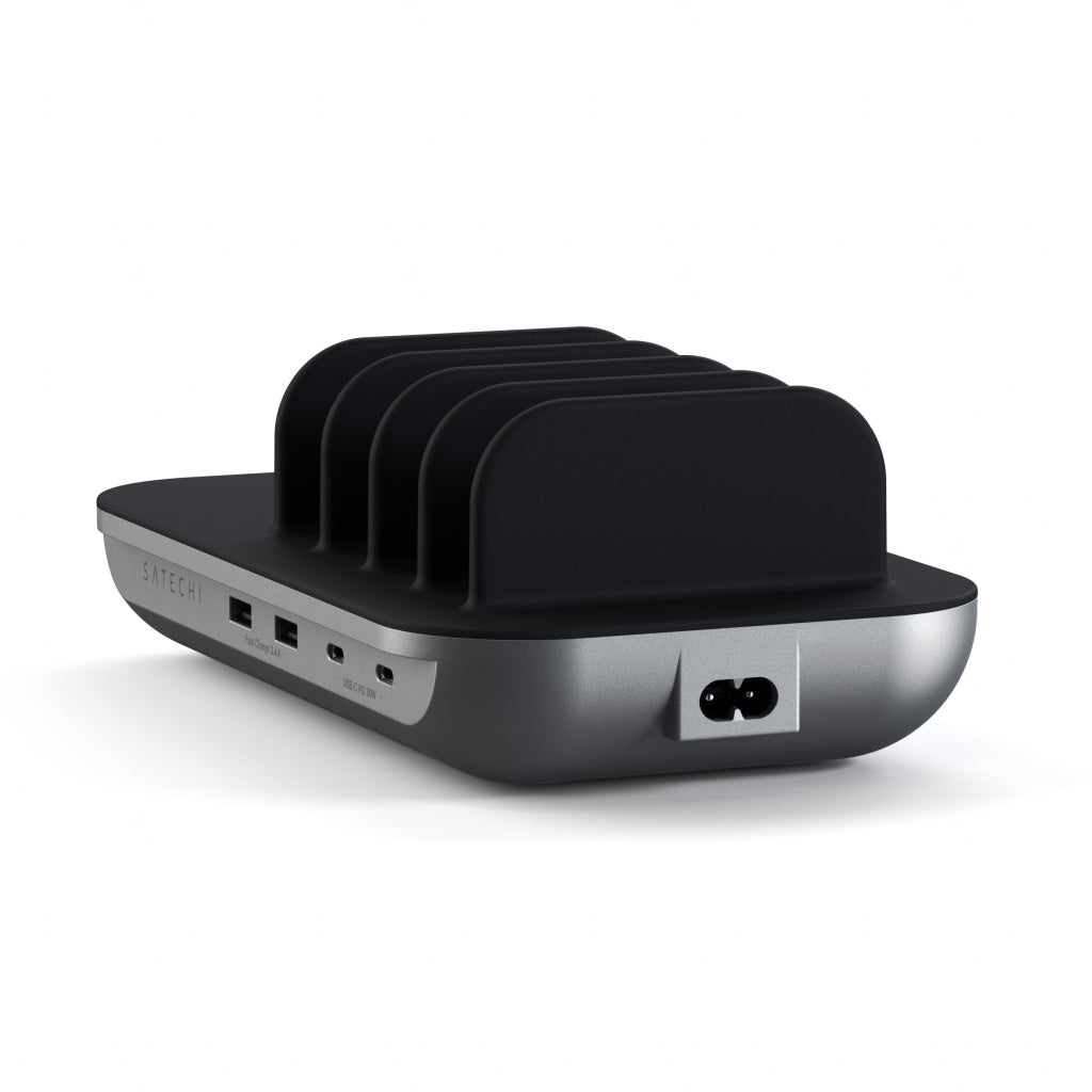 Зареждаща станция Satechi - Dock 5, USB-C + USB-A, сив